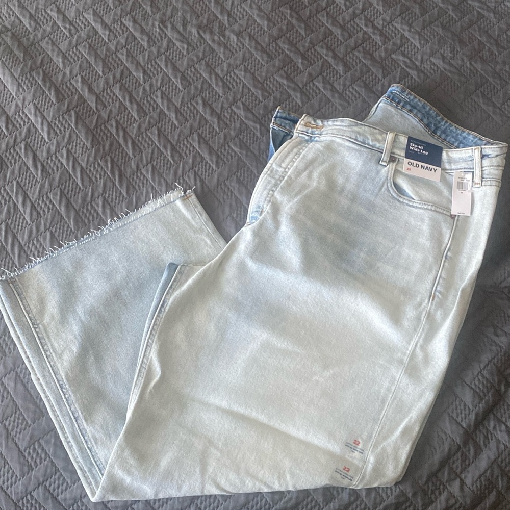 NWT Old Navy Sky-Hi wide leg jeans